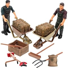 12pcs miniature farmer for sale  Delivered anywhere in UK