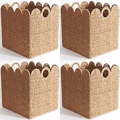 Scalloped wicker storage for sale  Delivered anywhere in USA 