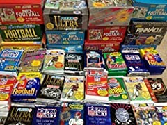 100 Vintage Football Cards in Old Sealed Wax Packs for sale  Delivered anywhere in USA 