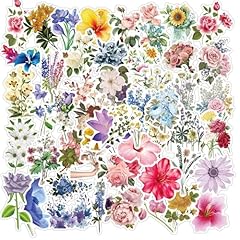 Floral stickers 50pcs for sale  Delivered anywhere in UK