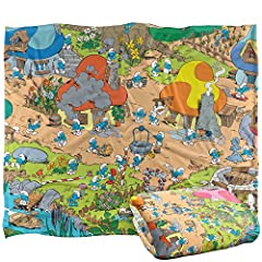 Smurfs blanket x60 for sale  Delivered anywhere in USA 