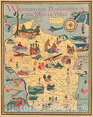 Historic map wisconsin for sale  Delivered anywhere in USA 