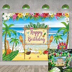 Hawaiian birthday backdrop for sale  Delivered anywhere in UK