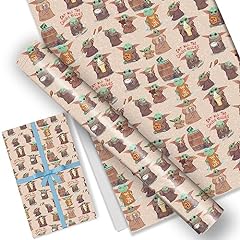 baby yoda wrapping paper for sale  Delivered anywhere in UK