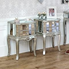 Pair mirrored drawer for sale  Delivered anywhere in UK