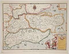 Map kent sussex for sale  Delivered anywhere in UK