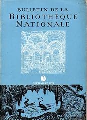 Bulletin bibliotheque national d'occasion  Livré partout en France