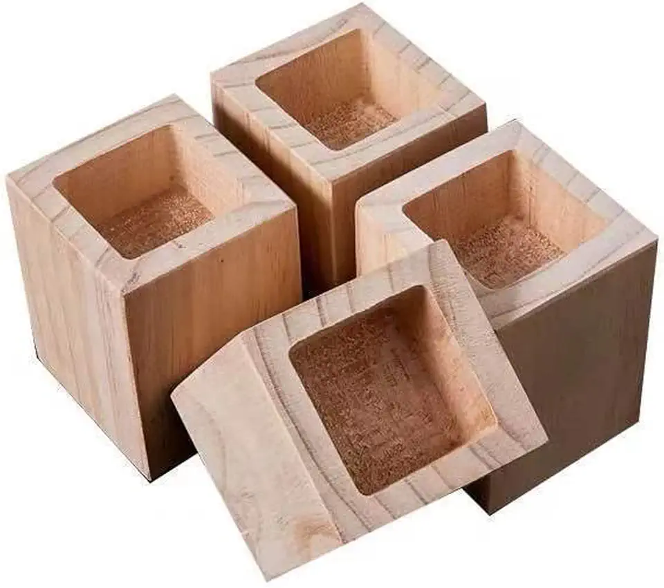 RHUAFET Risers, houten meubelverhoger, meubelverhoger, meubelverhoger, tafelverhoger, olifantenvoet voor bank, bureau, tafels en stoelen (6 x 6 x 10 cm), gebruikt tweedehands  