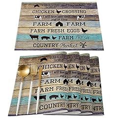 Farmhouse animals placemats for sale  Delivered anywhere in USA 