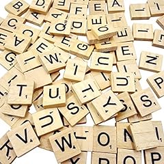 Sunnyglade 500PCS Wood Letter Tiles/ Wooden Scrabble, used for sale  Delivered anywhere in USA 