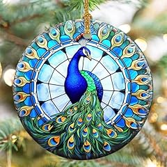 Peacock christmas ornaments for sale  Delivered anywhere in USA 