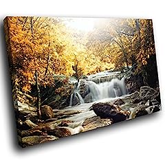 Framed Canvas Prints Colourful Wall Art - Yellow Forest for sale  Delivered anywhere in UK