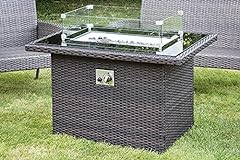 Used, When in Home BROWN RATTAN GAS FIRE PIT TABLE INC STONES for sale  Delivered anywhere in UK