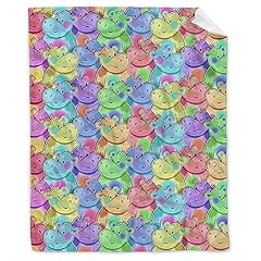 Colorful hippo blanket for sale  Delivered anywhere in UK