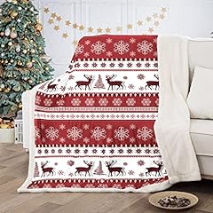 Christmas blanket red for sale  Delivered anywhere in UK