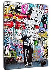 Banksy stampa tela usato  Spedito ovunque in Italia 