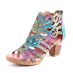 Socofy leahter heeled for sale  Delivered anywhere in UK