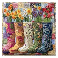 Colorful flower boots for sale  Delivered anywhere in UK