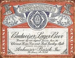 Budweiser historic label for sale  Delivered anywhere in USA 