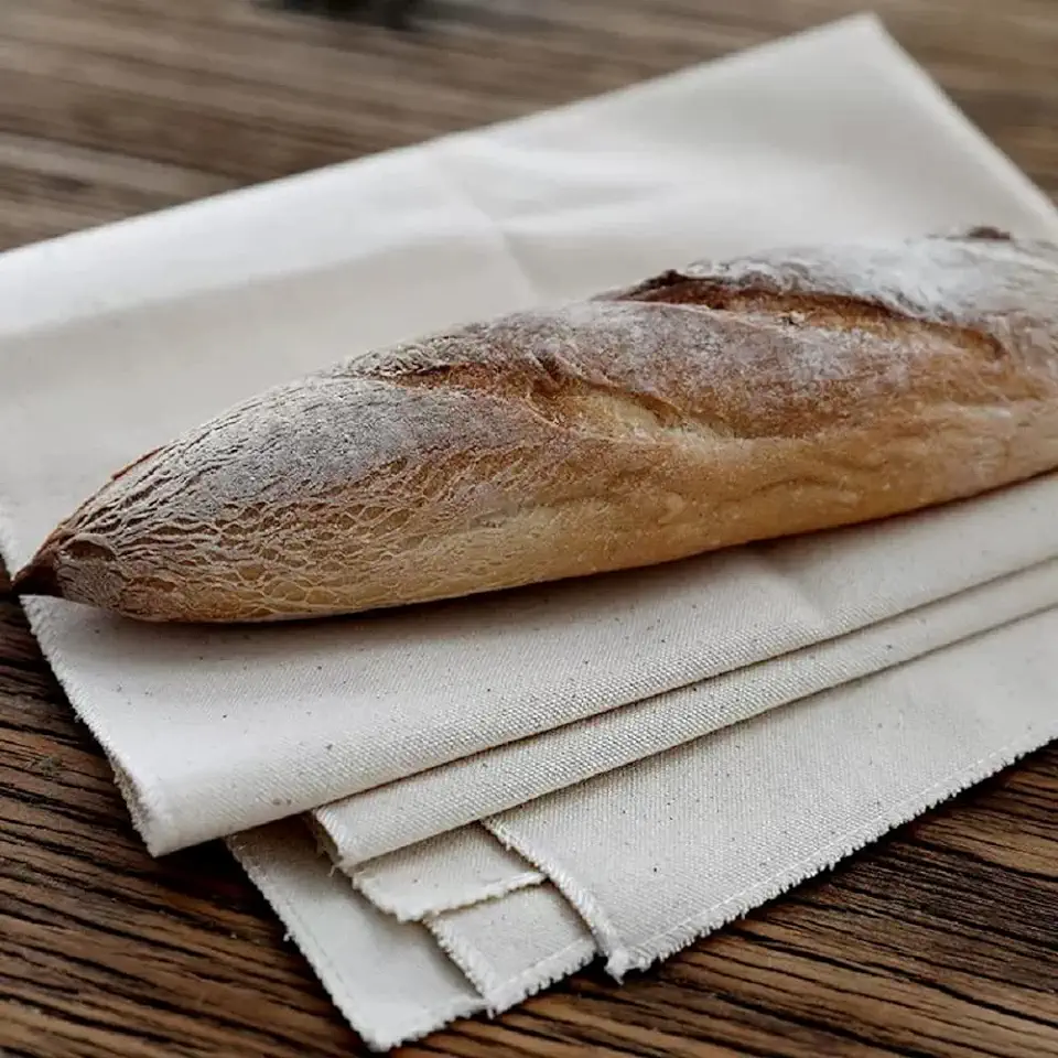 BUZIFU Stort bagartyg professionellt säkert tyg bagare soffa för baguette bröd limpdeg tillverkad av 100 % ren bomull bröd cloche (80 x 60 cm) till salu  