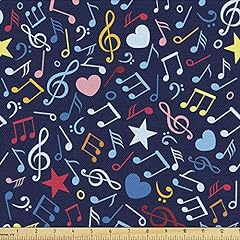 Ambesonne music fabric for sale  Delivered anywhere in USA 