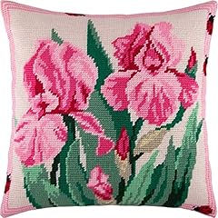 Pink irises. needlepoint for sale  Delivered anywhere in USA 