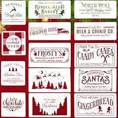 14pcs christmas stencils for sale  Delivered anywhere in USA 