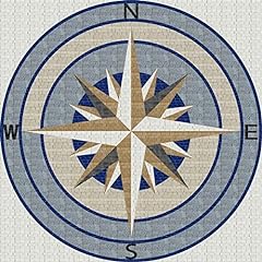 Mosaic medallion compass for sale  Delivered anywhere in USA 