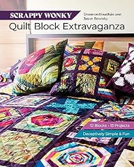 Scrappy wonky quilt for sale  Delivered anywhere in USA 