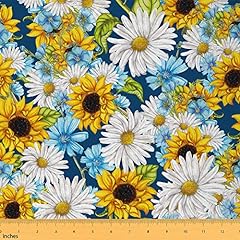 Sunflower daisy fabric for sale  Delivered anywhere in USA 