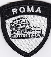 MAREL Patch Scudetto Roma Colosseo cm 6 x 7 Toppa Ricamata Ricamo termoadesiva -1099 usato  Spedito ovunque in Italia 
