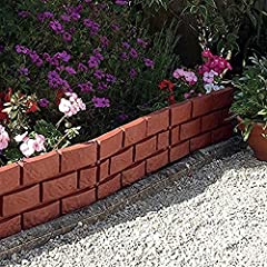Ram® 8 X Terracotta Brick Effect Garden Lawn Edging for sale  Delivered anywhere in UK