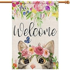 Spring cat welcome for sale  Delivered anywhere in USA 