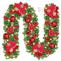 Christmas garland prelit for sale  Delivered anywhere in USA 