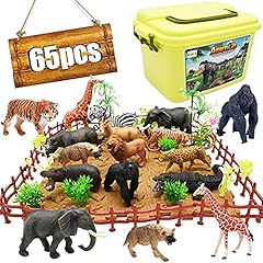 65pcs safari animals for sale  Delivered anywhere in USA 