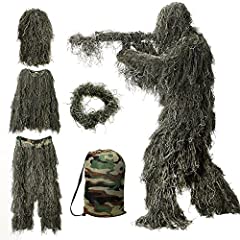 MOPHOTO 5 in 1 Ghillie Suit, 3D Camouflage Hunting for sale  Delivered anywhere in USA 