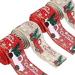 4rolls christmas ribbon for sale  Delivered anywhere in UK