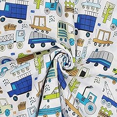 Polycotton fabric traffic for sale  Delivered anywhere in UK