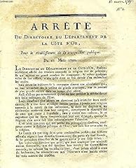 Arrete directoire departement d'occasion  Livré partout en France