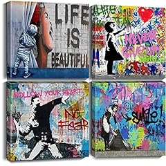 Biufo banksy canvas for sale  Delivered anywhere in USA 