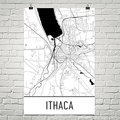 Ithaca map ithaca for sale  Delivered anywhere in USA 