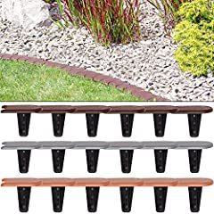 Deuba Lawn Edging Terracotta Grey Brown Curb Flexible for sale  Delivered anywhere in UK