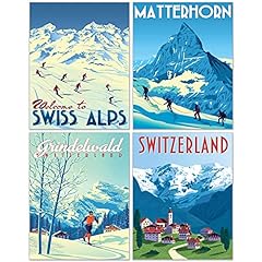 Switzerland Travel Wall Art - Set of 4 (11x14 Inches) for sale  Delivered anywhere in Canada