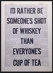 Parksmoonprints whiskey quote for sale  Delivered anywhere in UK