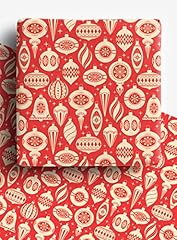 Red christmas wrapping for sale  Delivered anywhere in UK