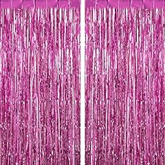 Pink foil fringe for sale  Delivered anywhere in USA 