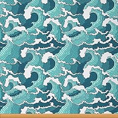 Ocean waves fabric for sale  Delivered anywhere in UK