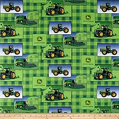 John Deere Everyday Cotton Plaid Patch Allover Green, for sale  Delivered anywhere in USA 