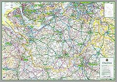Cheshire county map for sale  Delivered anywhere in UK