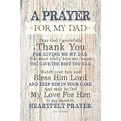 DEXSA Prayer for My Dad Wood Frame Wall Plaque for for sale  Delivered anywhere in USA 